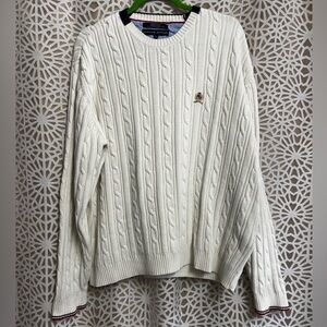 Tommy Hilfiger Classic White Cable Knit Sweater
